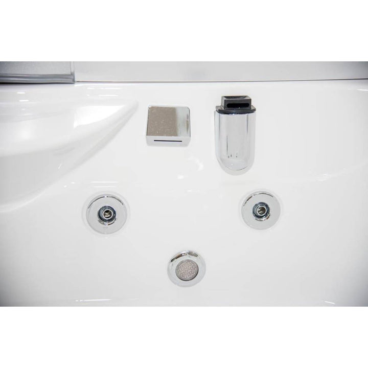 Vidalux Aegean 1700mm Whirlpool Steam Shower - Black
