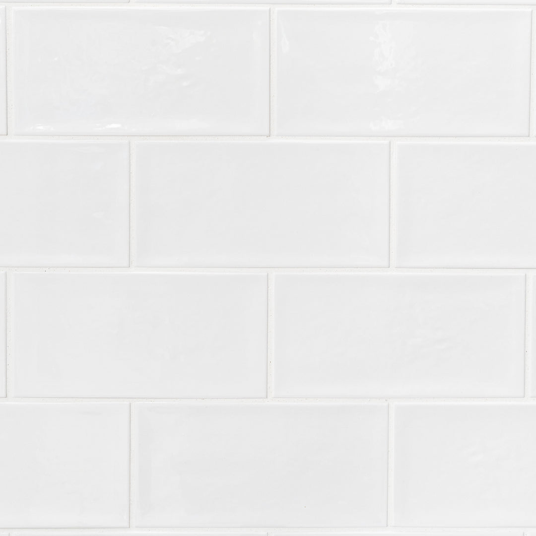 Aqua Flat White Metro 10 x 20cm Tile - 1sqm perbox