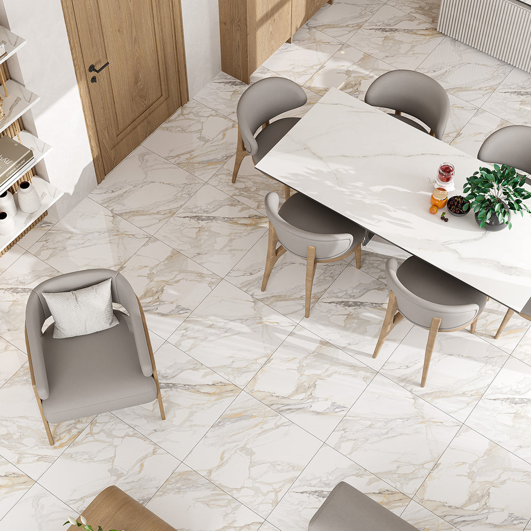 Greylac Gold Polished 60 x 60 Rectified Porcelain Tile - 57.6sqm Pallet