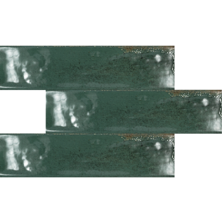 Asly Green 7.5 x 30cm Brick Wall Tile - 0.59sqm perbox