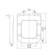 Aida Toilet Seat - Technical drawing