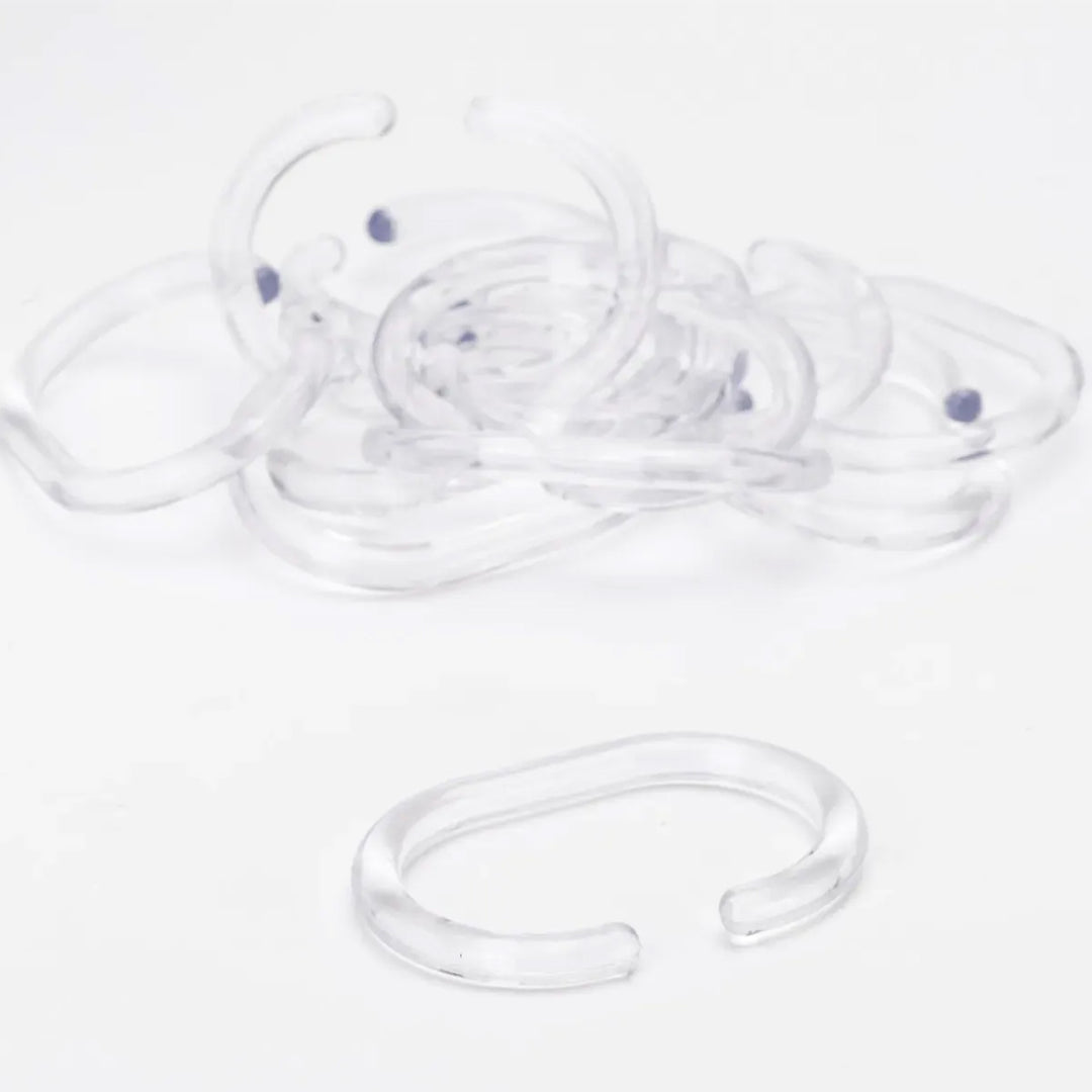 C Shape Shower Curtain Ring - Clear