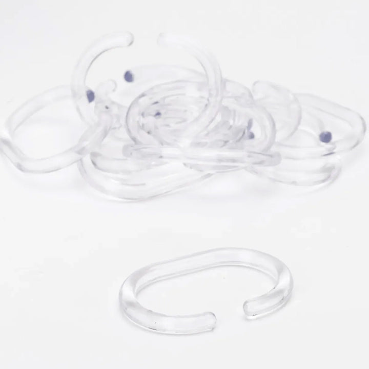 C Shape Shower Curtain Ring - Clear