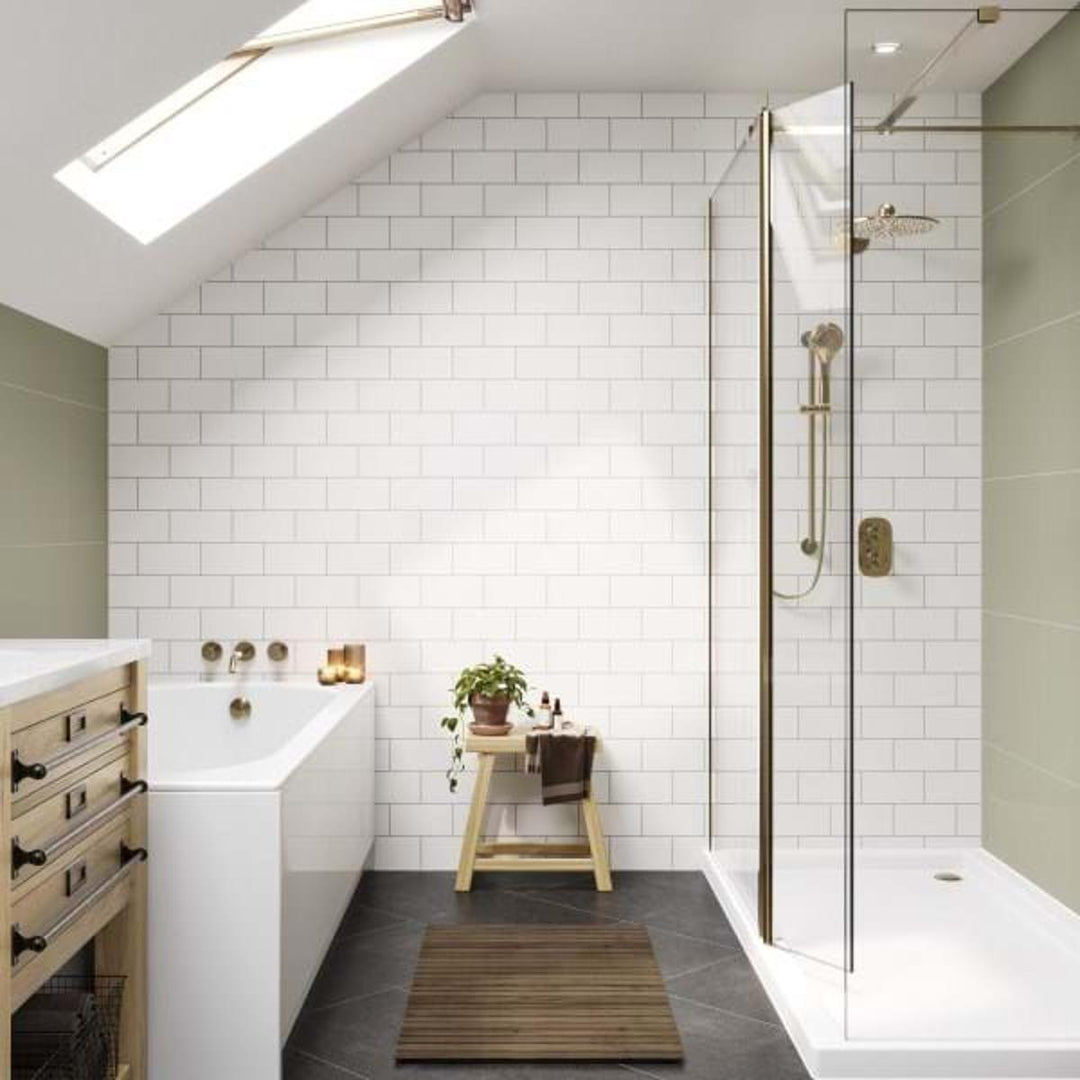Multipanel Metro Tile Collection Alpine White 598mm Tongue &amp; Groove Panel