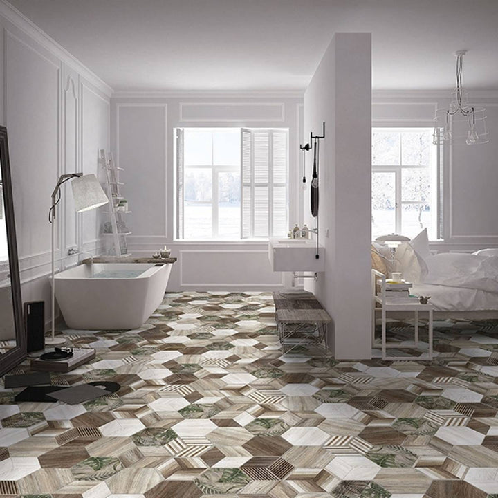 Africa Hex Matt 23 x 27cm Porcelain Tile - 0.75sqm per box