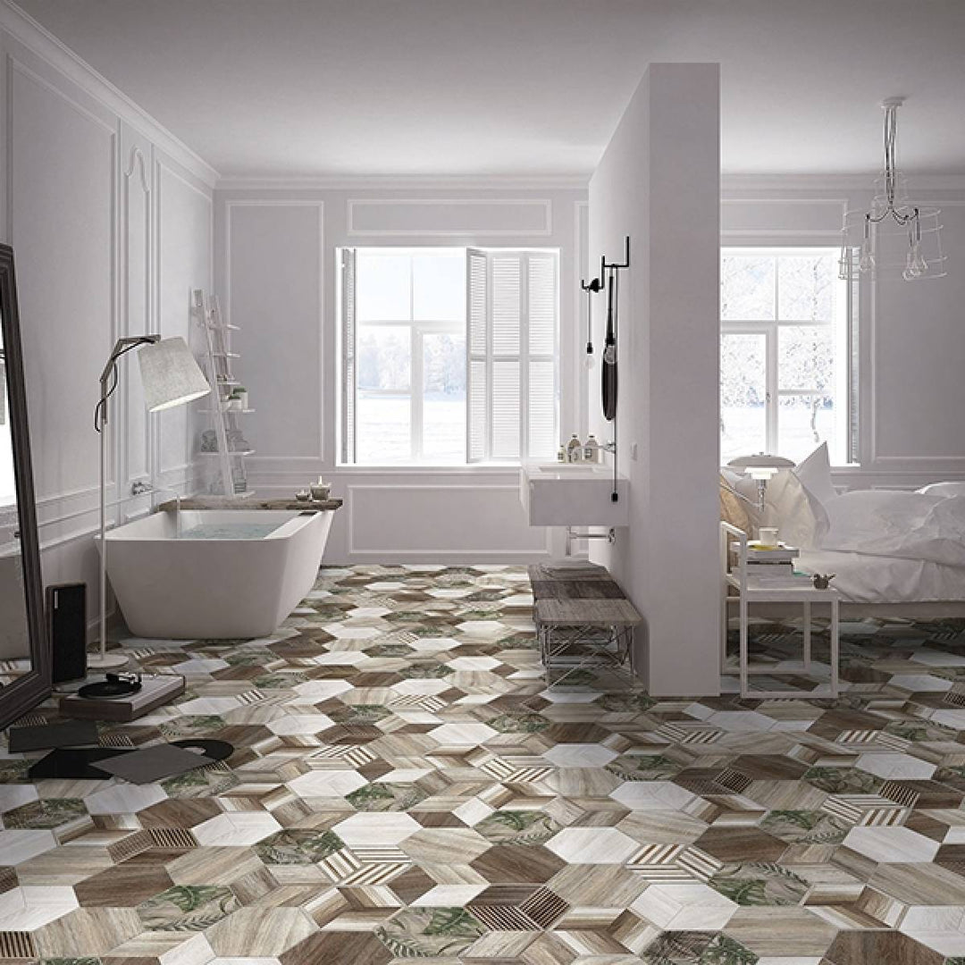 Africa Hex Matt 23 x 27cm Porcelain Tile - 0.75sqm per box