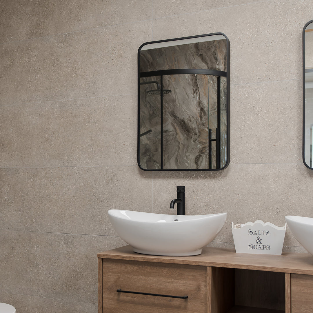 Asphalt Mud 40 x 120cm Rectified Tile - 1.44sqm perbox