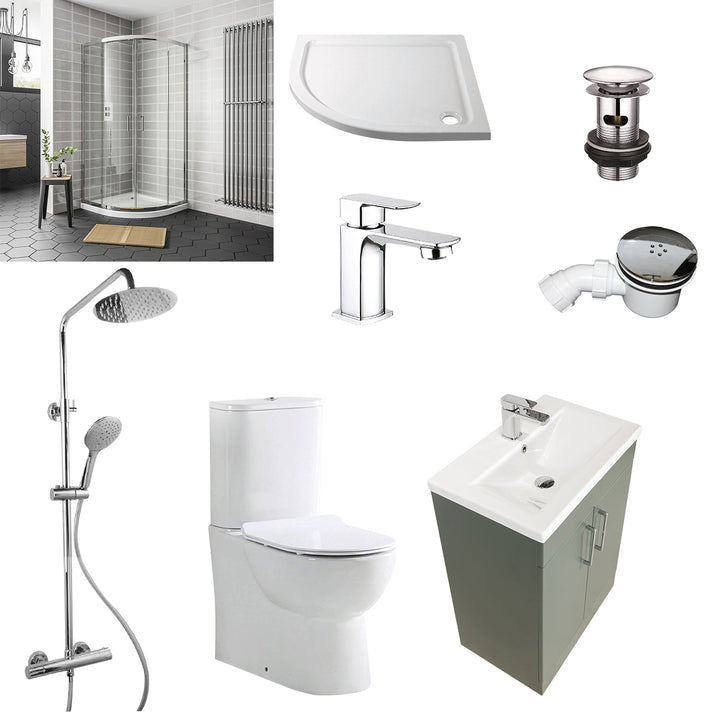 Austin Matt Green Shower Room Deal - Chrome