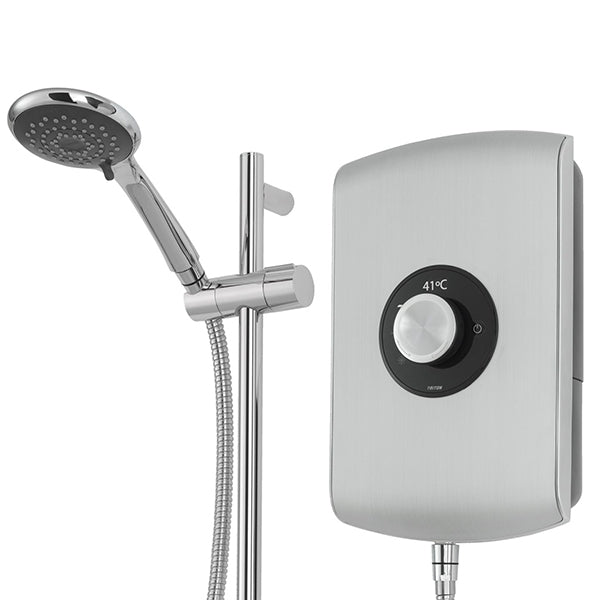 Triton Amore 8.5kW Electric Shower - Brushed Steel