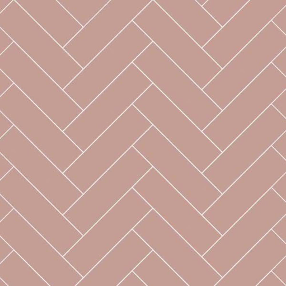 Multipanel Herringbone Tile Collection Antique Rose 598mm Tongue & Groove Panel