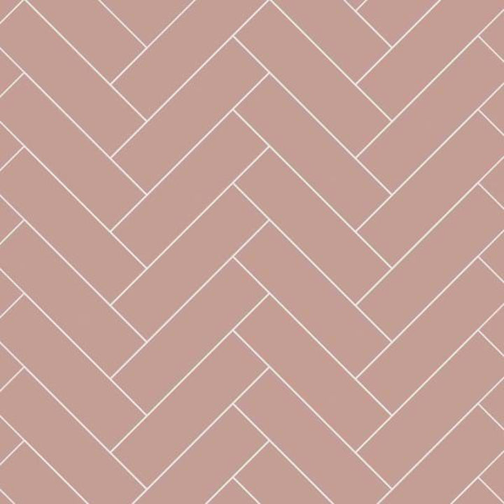 Multipanel Herringbone Tile Collection Antique Rose 598mm Tongue &amp; Groove Panel