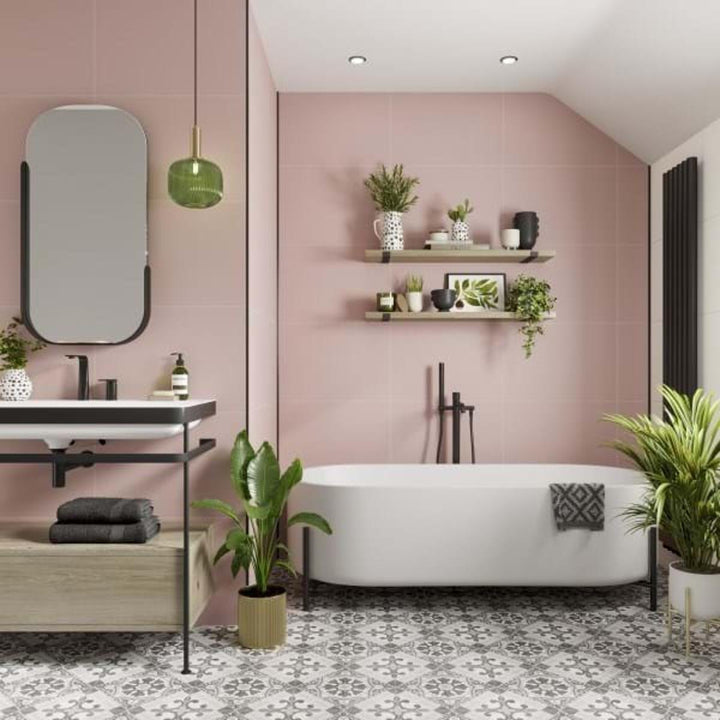 Multipanel Tile Collection Antique Rose 598mm Tongue &amp; Groove Panel