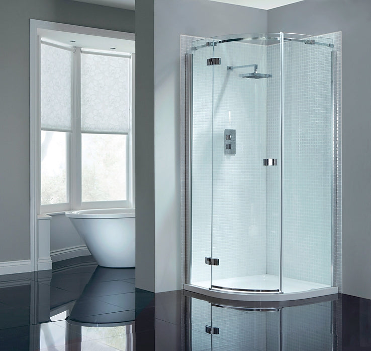 April Prestige Frameless 900mm Single Door Quadrant Shower Enclosure - Left Hand