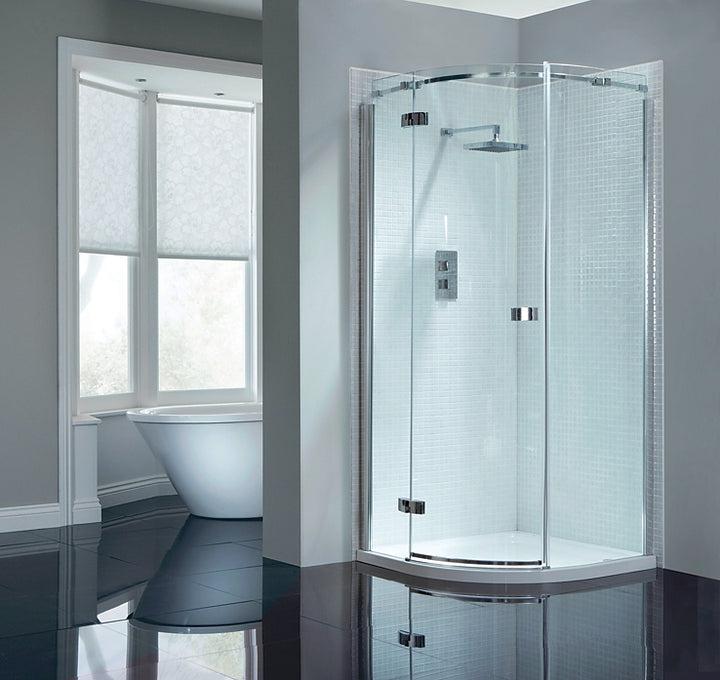 April Prestige Frameless 900mm Single Door Quadrant Shower Enclosure - Left Hand