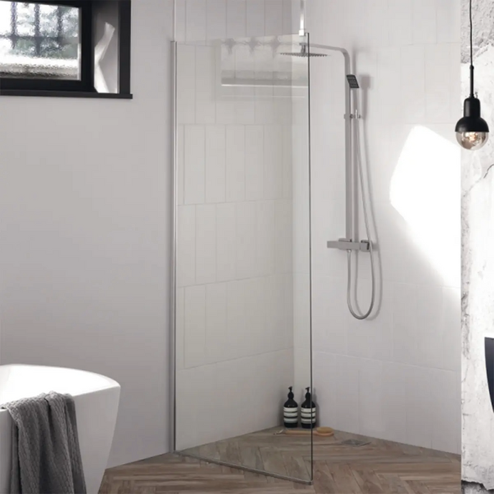 Veloce Black - Walk in Corner Shower Pack  1600mm x 800mm