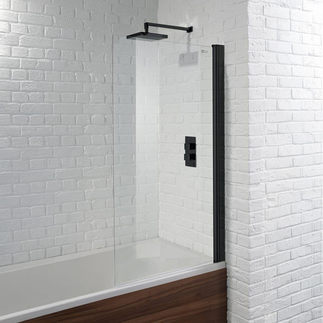 Austin Matt Anthracite Shower Bath Suite - Black
