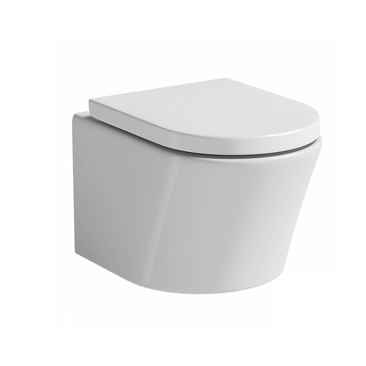 Arc Wall Hung Toilet &amp; SAN85 1.1m Wall Hung WC Frame Deal &amp; Chrome Flush Plate