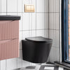 Arc Wall Hung Toilet & Soft Close Seat - Matt Black
