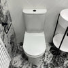 Ari Rimless Close Coupled Fully Back to Wall Toilet Cyclone Flush & Soft Close Seat