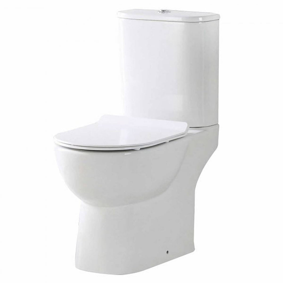 Ari Rimless Close Coupled Open Back Toilet &amp; Soft Close Seat