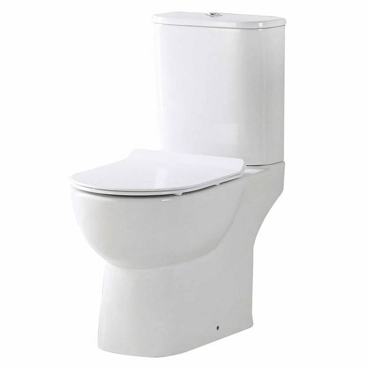 Ari Rimless Close Coupled Open Back Toilet &amp; Soft Close Seat