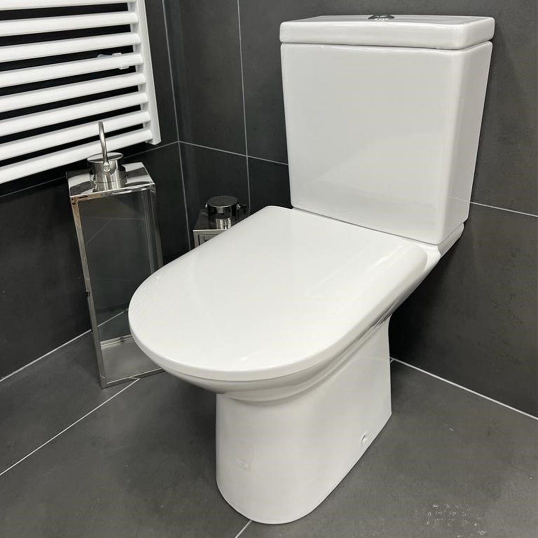 Roca Aris Rimless Close Coupled Toilet & Soft Close Seat