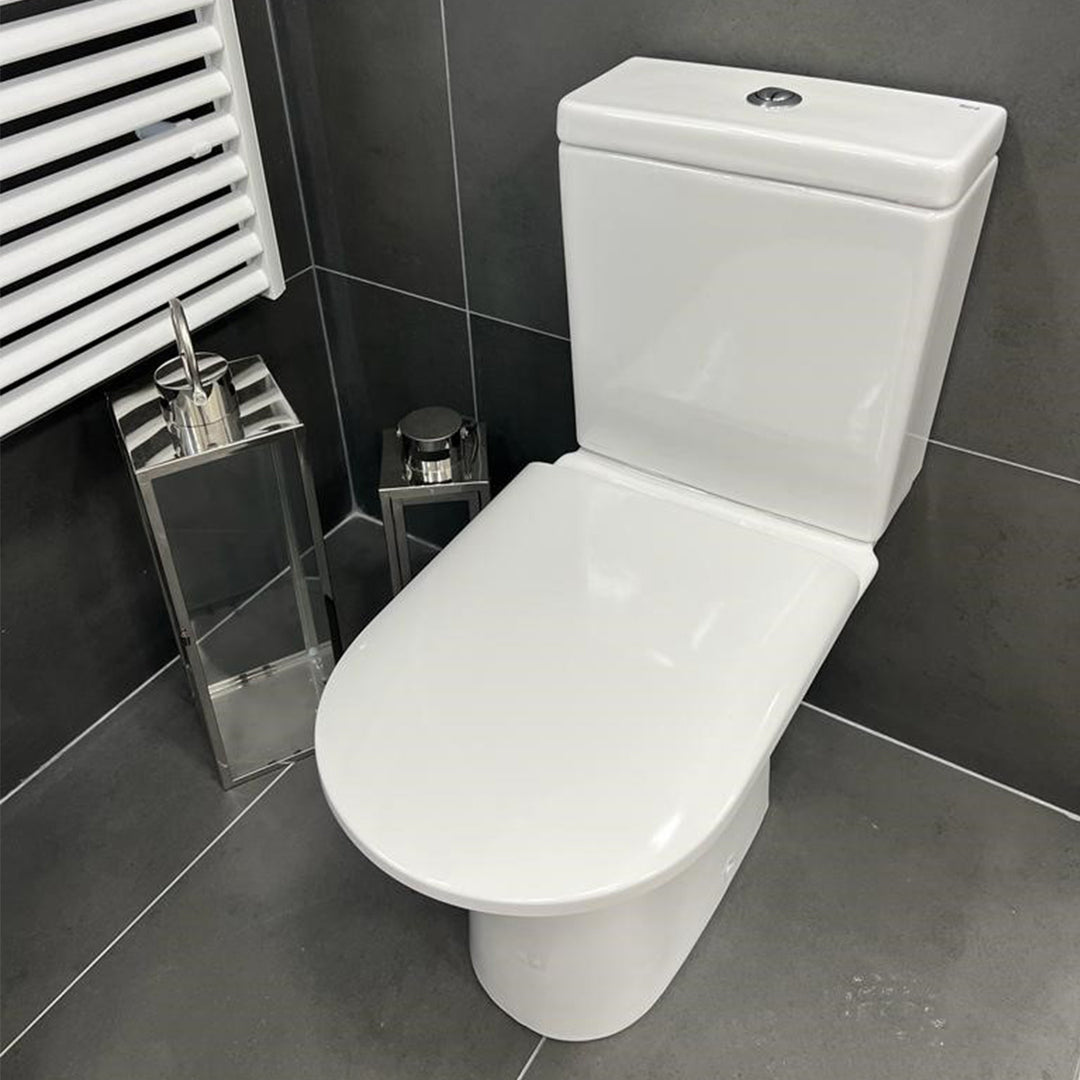Roca Aris Rimless Close Coupled Toilet &amp; Soft Close Seat