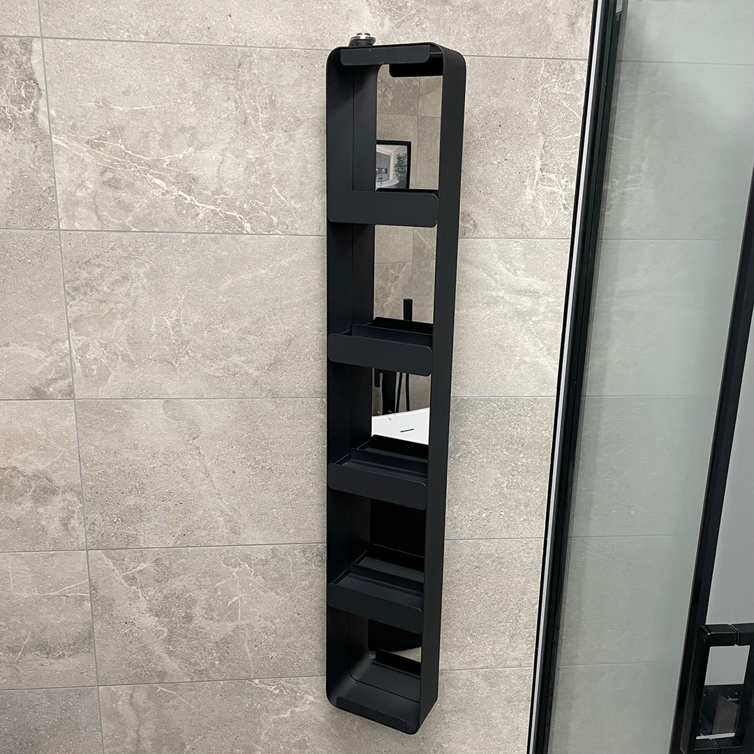 Croydex Arun Tall 1200mm Pivoting Mirror Cabinet - Matt Black