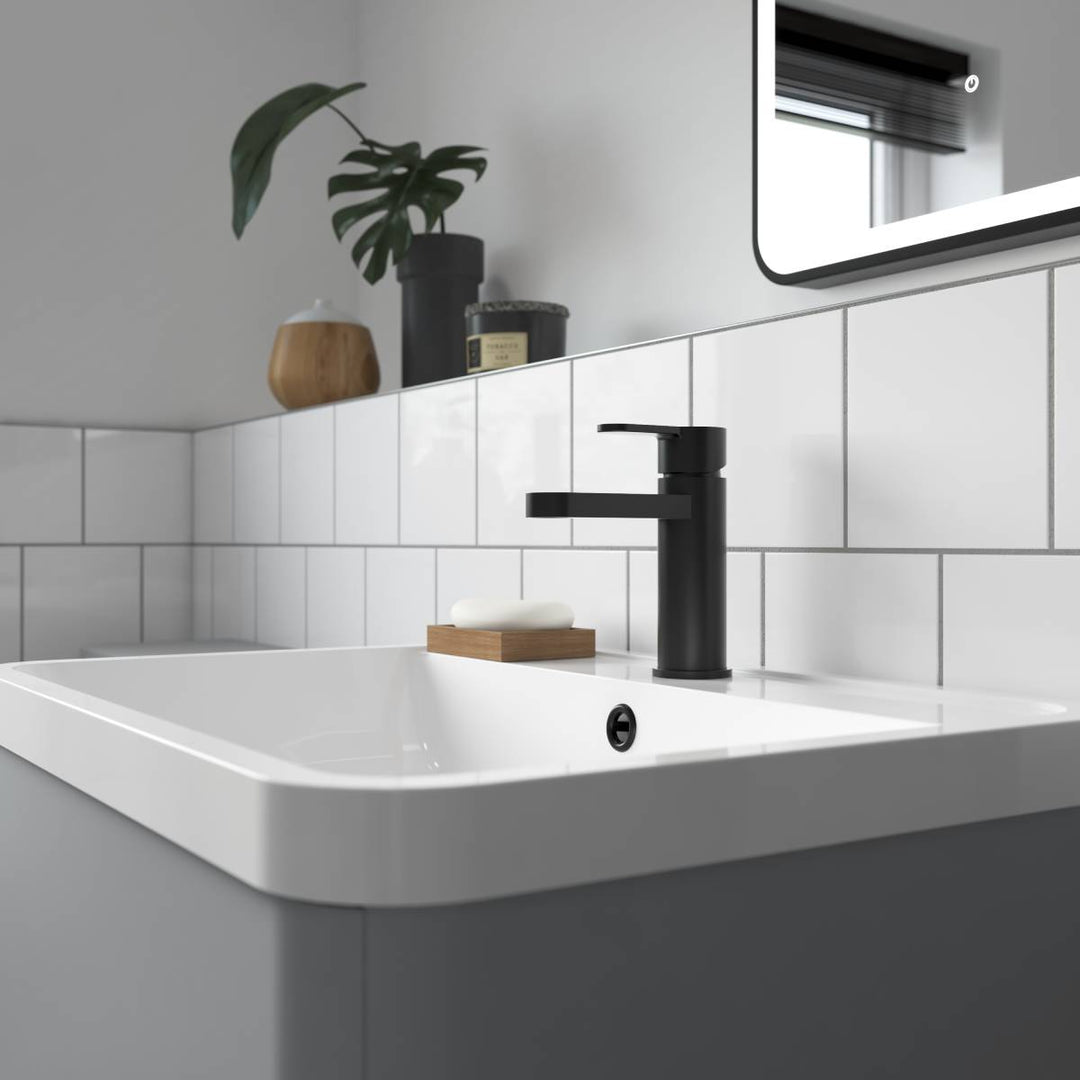 Nuie Arvan Basin Mixer inc. Waste ARV405 - Matt Black