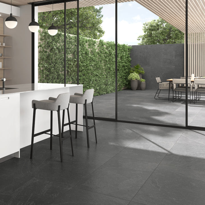 Slate Anthracite 60 x 120 Matt Rectified Porcelain Tile - 51.84sqm Pallet