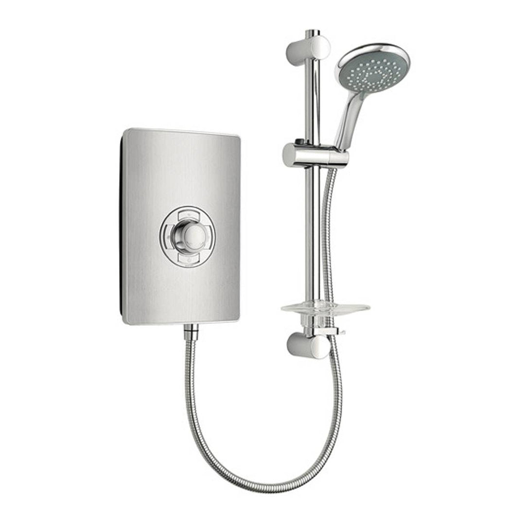 Triton Aspirante 9.5kw Electric Shower - Brushed Steel