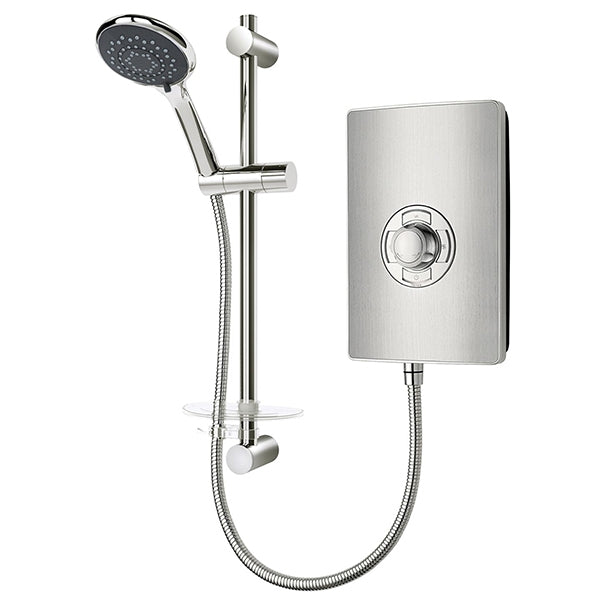 Triton Aspirante 8.5kW Electric Shower - Brushed Steel