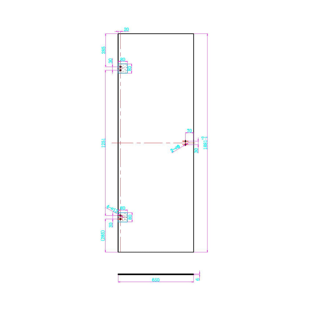 Dawn Athena 1000mm Hinged In-Line Shower Door - Brushed Brass