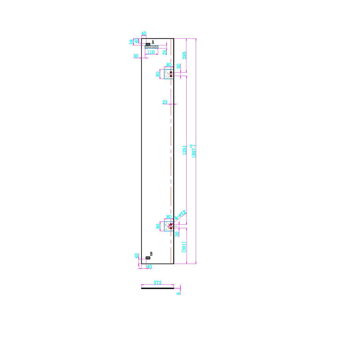 Dawn Athena 1000mm Hinged In-Line Shower Door - Brushed Brass