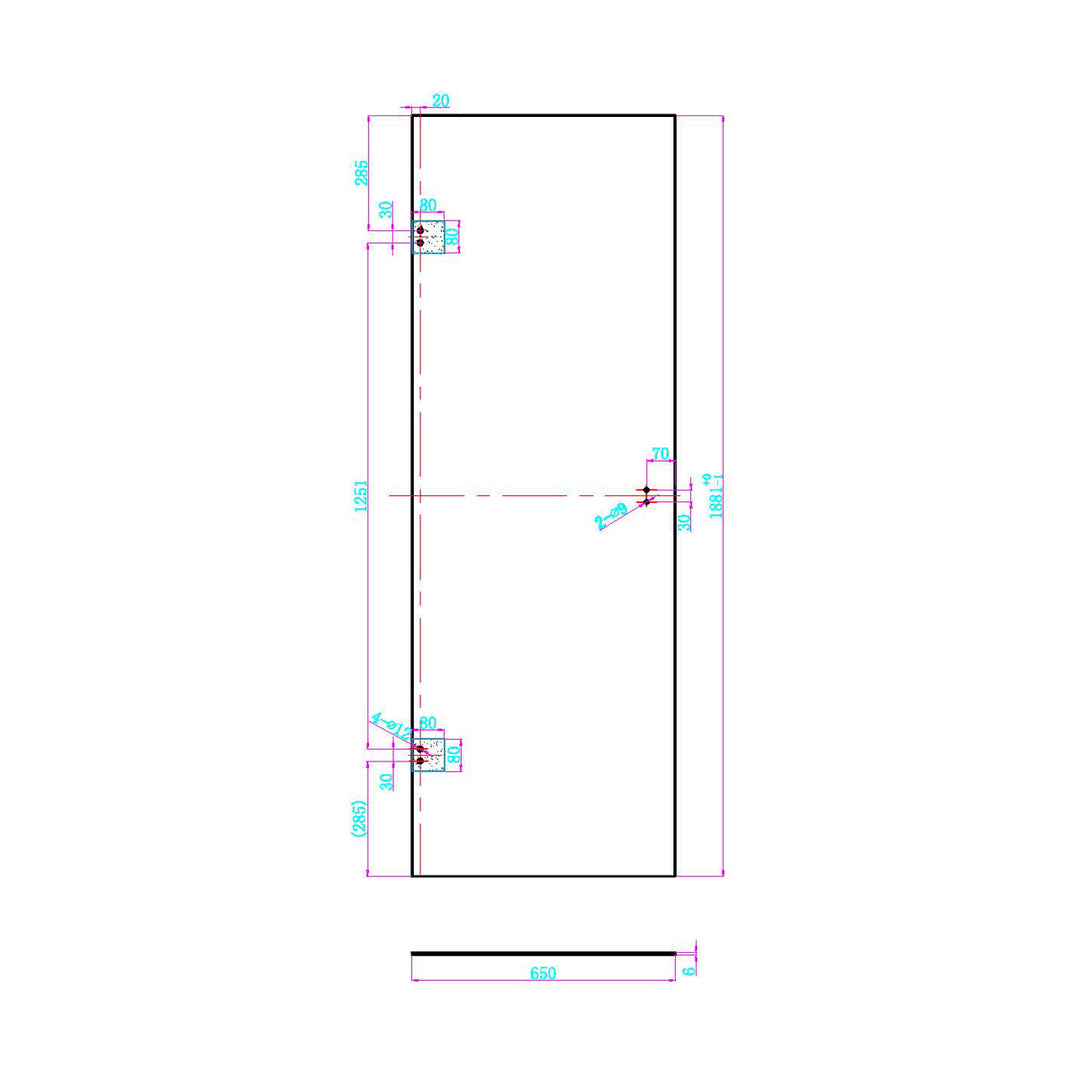 Dawn Athena 1200mm Hinged In-Line Shower Door