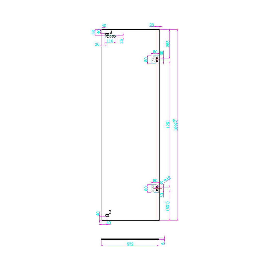 Dawn Athena 1200 x 800mm Offset Quadrant Shower Enclosure