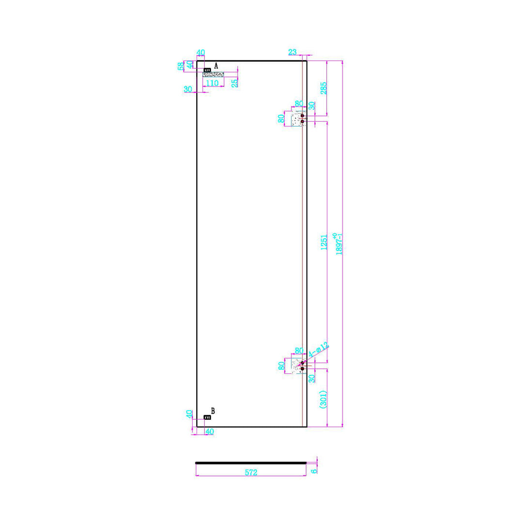 Dawn Athena 1200 x 900mm Offset Quadrant Shower Enclosure