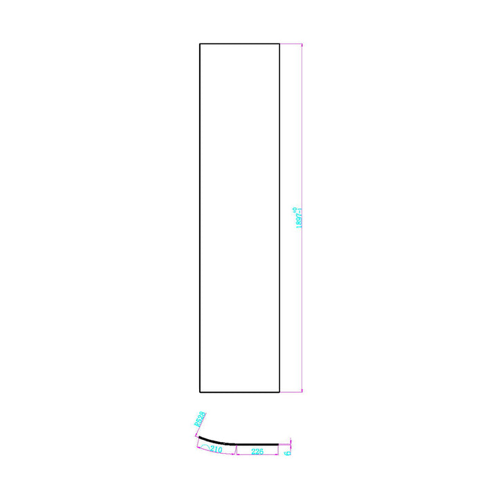 Dawn Athena 800 x 800mm Hinged Quadrant Shower Enclosure