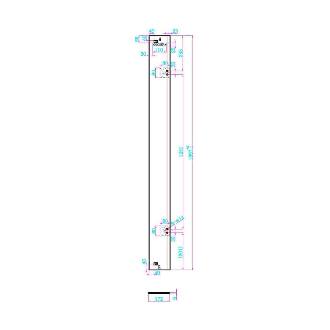 Dawn Athena 800 x 800mm Hinged Quadrant Shower Enclosure