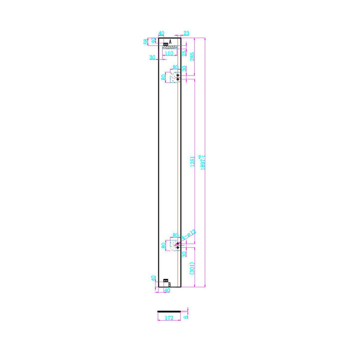 Dawn Athena 800 x 800mm Hinged Quadrant Shower Enclosure
