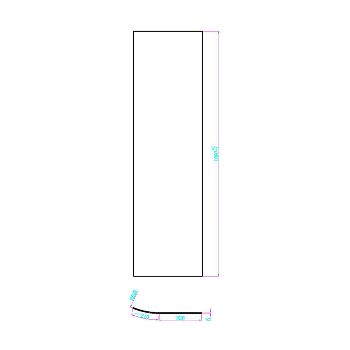 Dawn Athena 900 x 900mm Hinged Quadrant Shower Enclosure