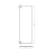 Dawn Athena 700mm Side Panel - Technical drawing