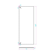 Dawn Athena 800mm Side Panel - Technical drawing