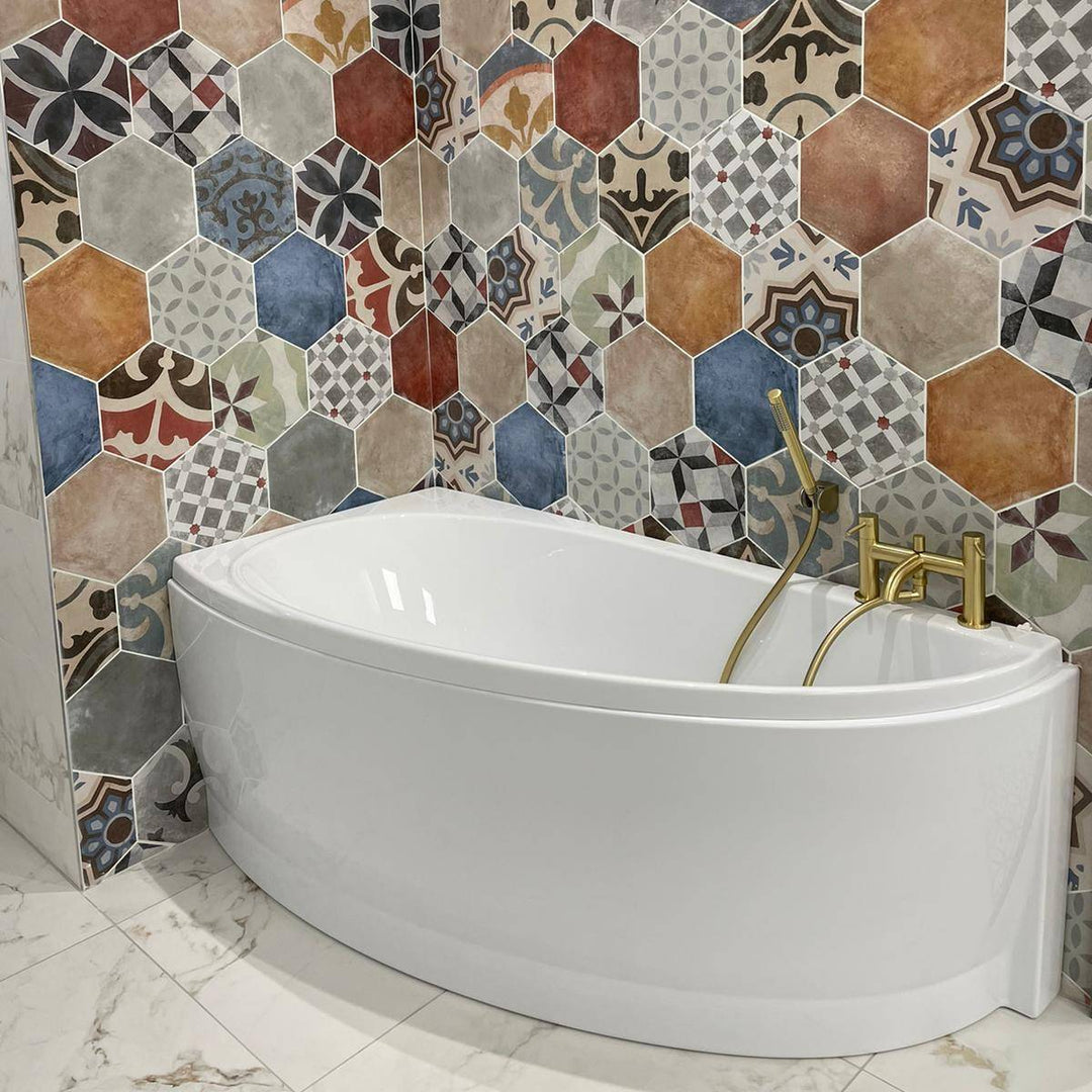 Ravak Avocado 1500 Space Saving Corner Bath &amp; Bath Panel - Left Hand