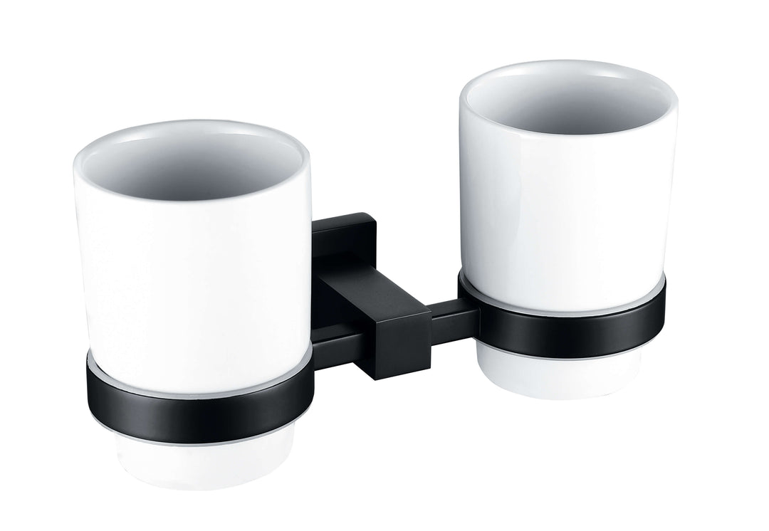 ER Noir Tumbler Holder & Double Cup - Black