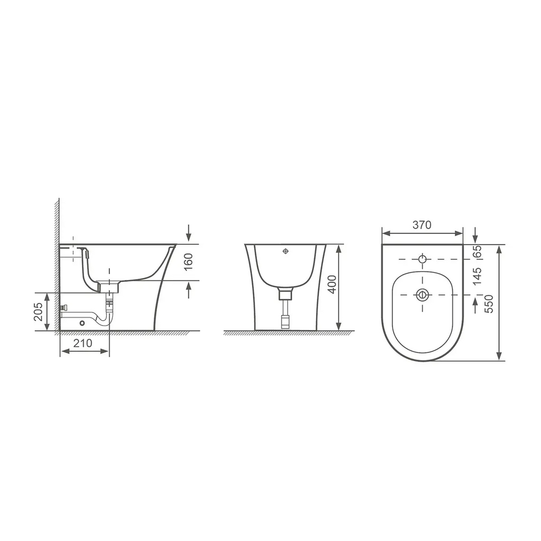 Bali Rimless Fully Back to Wall Toilet and Bidet Deal