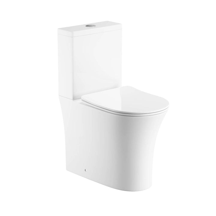 Bali Comfort Height Rimless Fully Back to Wall Toilet with Cyclone Flush &amp; Soft Close Seat