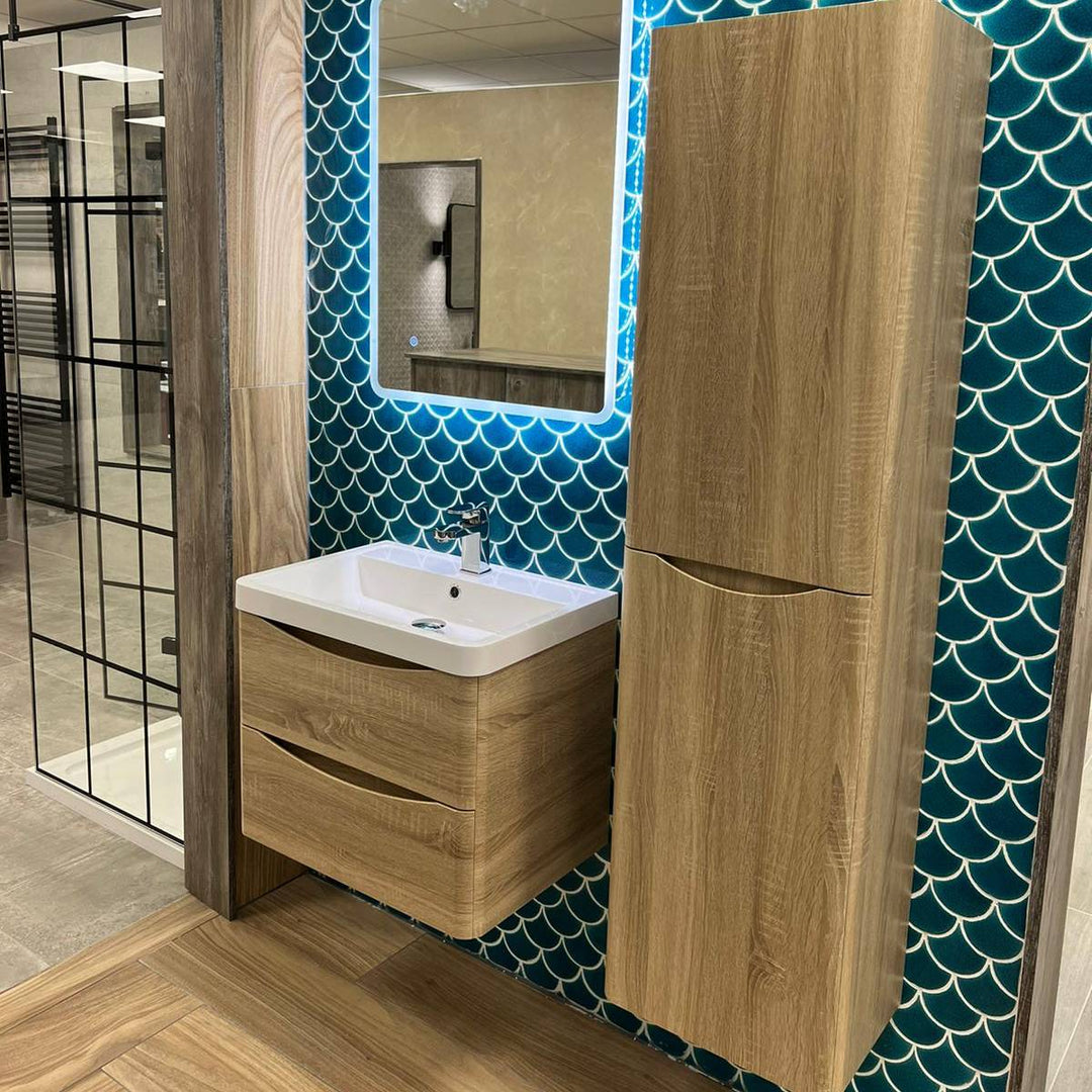 Baltimore 1500mm Wall Hung Storage Cabinet - Bardolino Oak