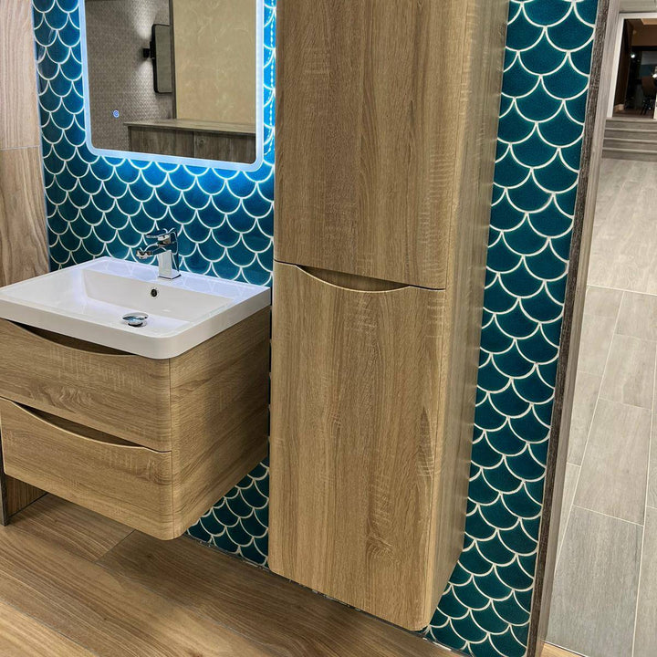 Baltimore 1500mm Wall Hung Storage Cabinet - Bardolino Oak