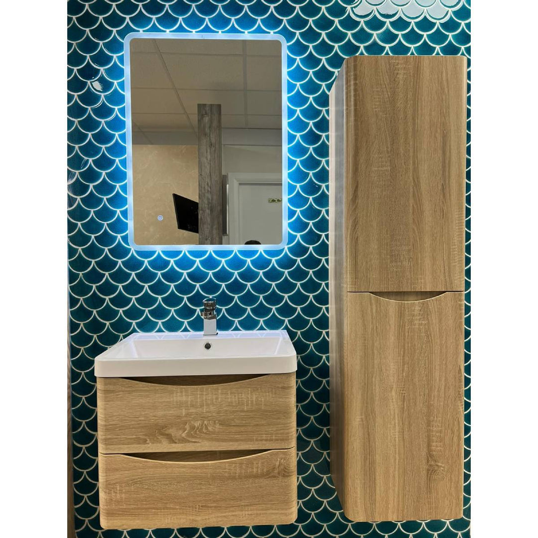Baltimore 1500mm Wall Hung Storage Cabinet - Bardolino Oak